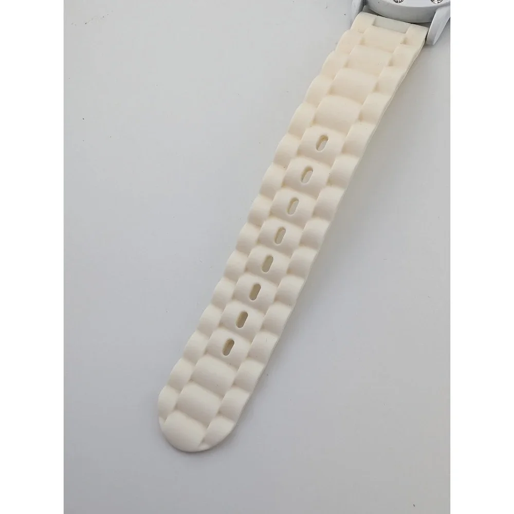 Aeropostale Watch Women 38mm Case White Silicone Band-‎ New Battery